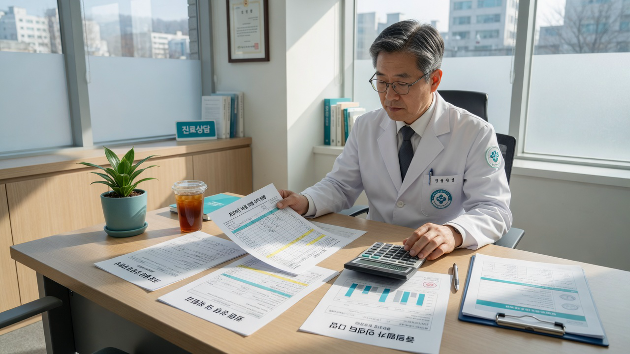 하기도 상병 코딩과 주사 처방 습관 점검을 담은 편집 일러스트
